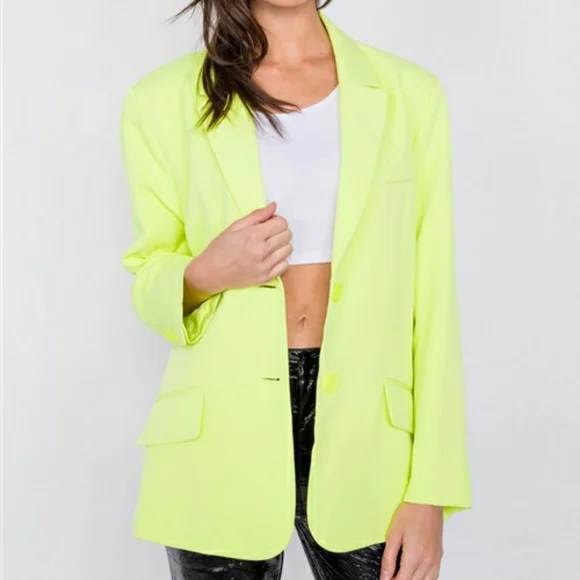Lemonade Relaxed Fit Boyfriend Casual Blazer - Picture 3 of 6
